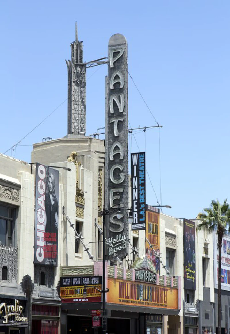 Exterior of the Hollywood Pantages Theatre at Hollywood and Vine