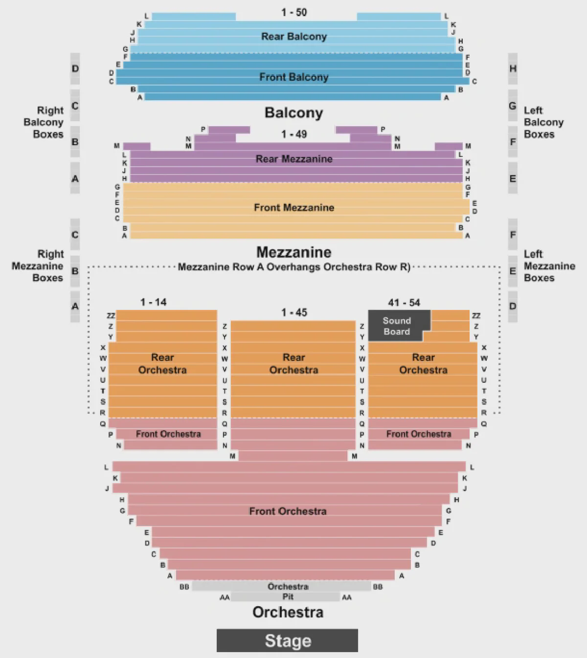Ahmanson Theatre seating chart