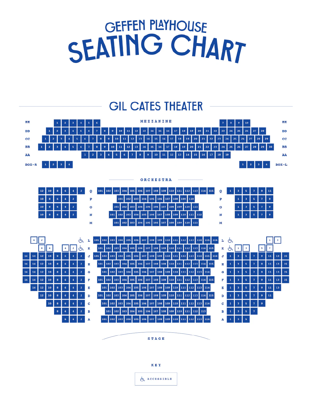 Geffen Playhouse seating chart